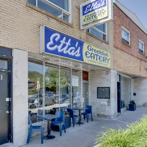 Etta's Greeklish Eatery Exterior with Patio