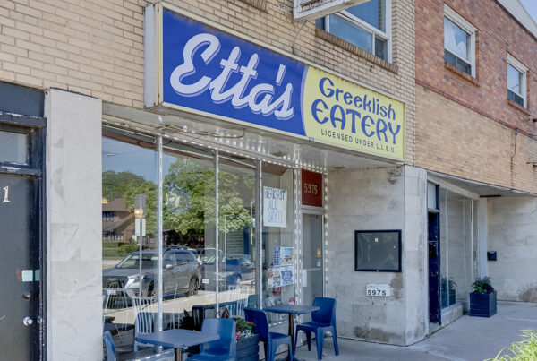Etta's Greeklish Eatery Exterior with Patio